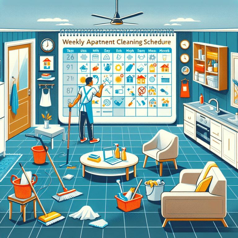 "Weekly Apartment Cleaning Schedule