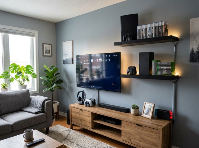 gaming console wall shelves