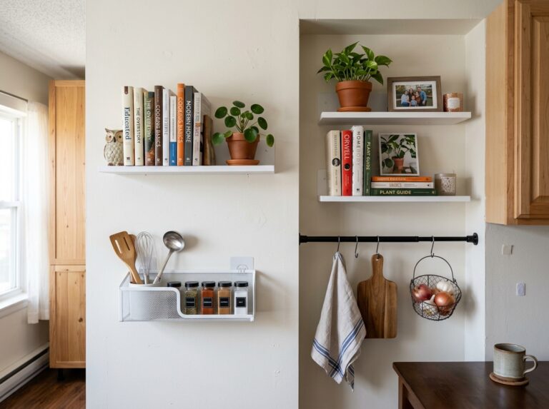 wall mounted storage without drilling