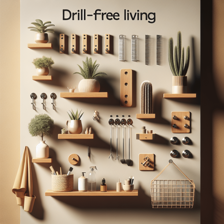 Drill-Free Living: Wall Storage Solutions